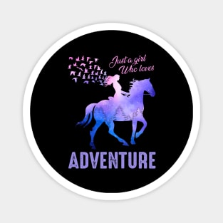 Just A Girl Who Loves Adventure - Charming Design For Adventurous Women Magnet